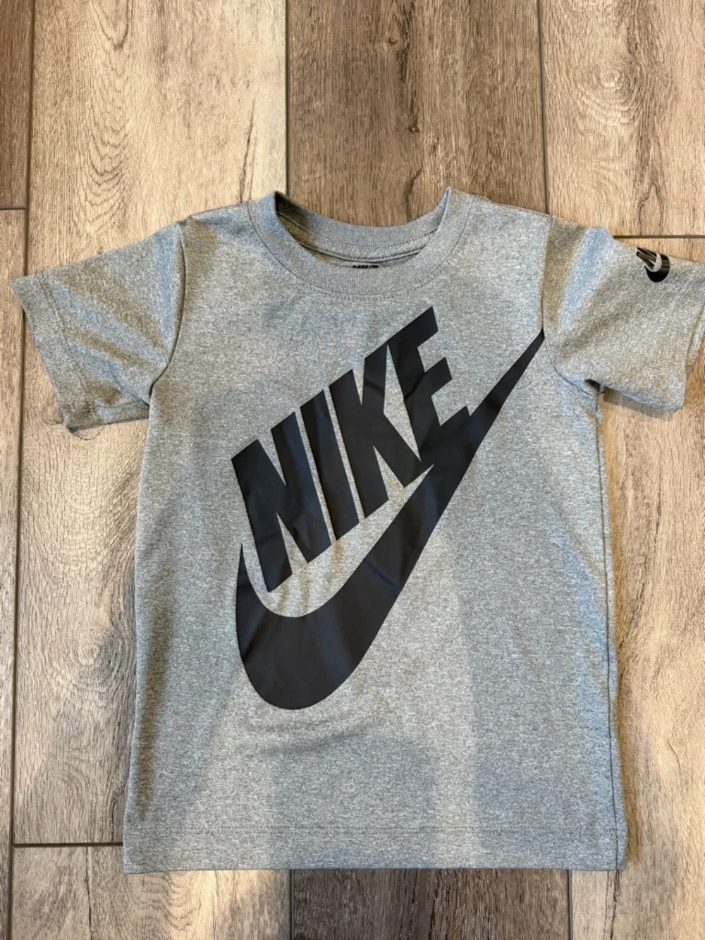 Nike Grey Tee with Black Logo and Black Shorts (5) - Picture 6 of 8